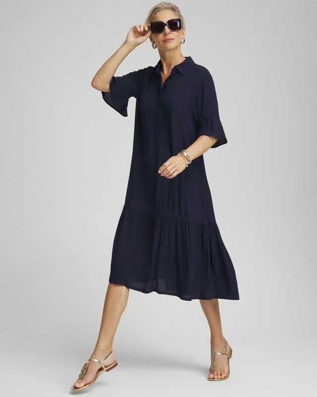 Gauze Midi Dress - image 1